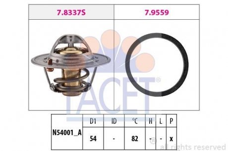 Купить Термостат 82°С Nissan Micra 93- Lancia Thema, Fiat Croma FACET 7.8667 (фото1) подбор по VIN коду, цена 317 грн.