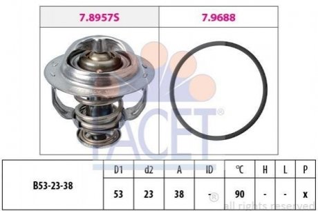 Купить Термостат VW Beetle 2.0 tsi (12-) Volkswagen Jetta FACET 7.8957 (фото1) подбор по VIN коду, цена 542 грн.