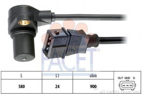 Датчик колінвала Audi A4/VW PASSAT 2.8 96-02 Audi A4, Volkswagen Passat, Audi A6 FACET 9.0215