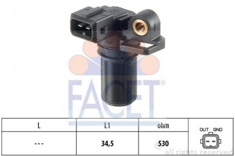 Датчик коленвала Connect 1.8TDCI (90PS)/Transit V184/V347 Ford Focus, Connect, Transit, Galaxy, S-Max, Mondeo, C-Max FACET 9.0323 (фото1)