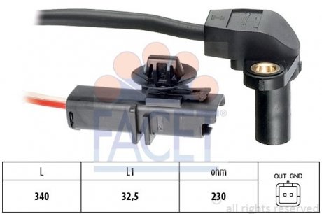 Датчик оборотов коленвала Renault Megane ii 2.0 (06-11) Renault Laguna, Espace, Megane FACET 9.0549