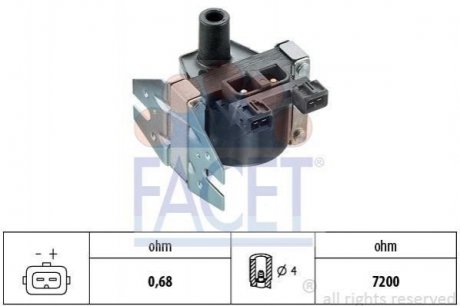 Купити Котушка запалювання Opel Kadett, Vectra, Omega, Astra, Frontera, SAAB 900, 9-3 FACET 9.6092 (фото1) підбір по VIN коду, ціна 1303 грн.