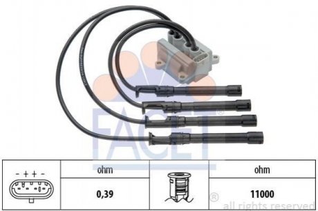 Котушка запалення SANDERO/LOGAN 1.2 16V 06- FACET 9.6319