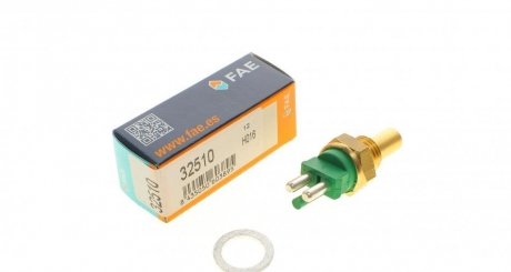 Датчик температуры охлаждающей жидкости MB OM602 93-00 (2 конт.) (зеленый) Volkswagen Transporter, Audi A4, Volkswagen Sharan, Ford Galaxy, Volkswagen Polo, Caddy, Audi A3, Volkswagen Passat, Audi A6, A8, Skoda Octavia FAE 32510