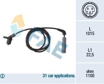 Купить Датчик скорости вращения колеса BMW E46 FAE 78019 (фото1) подбор по VIN коду, цена 936 грн.