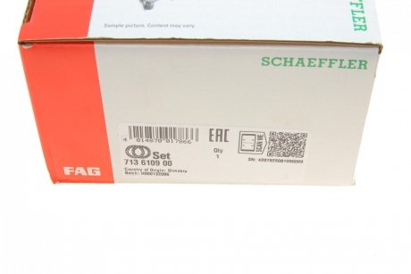 Купить Подшипник ступицы с элементами монтажа Audi A7, A6, A5, A8, Q5, A4 FAG 713 6109 00 (фото1) подбор по VIN коду, цена 2027 грн.