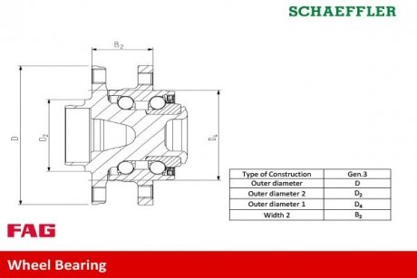 Купити Підшипник маточини (задньої) Mazda 3/5 10- (+ABS) Mazda 5, 3 FAG 713 6157 50 (фото1) підбір по VIN коду, ціна 3896 грн.