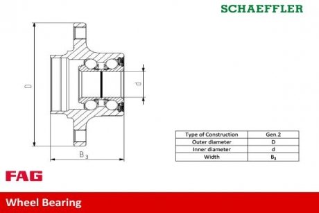 Подшипник ступицы (задней) Honda Civic 01-05 (30x138.70x67.30) FAG 713 6178 10