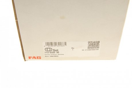 Купить Подшипник ступицы (комплект) Nissan Leaf, Juke FAG 713 6332 30 (фото1) подбор по VIN коду, цена 6080 грн.
