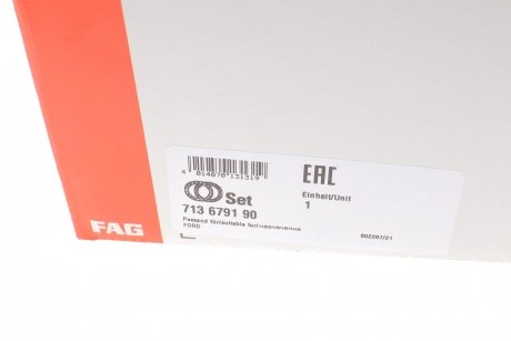 Підшипник маточини (задньої) Ford Focus 1.0-2.0 TDCi 10- (F-609401) Ford Focus FAG 713 6791 90
