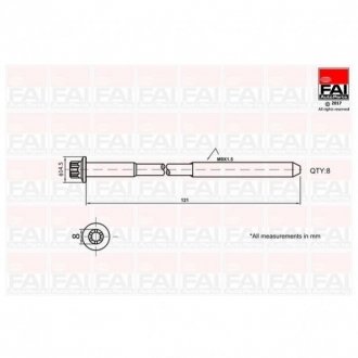 CITROEN Комплект болтов C1,Toyota Aygo,Yaris,Peugeot 107 05- FAI b2120