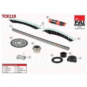 Цепь ГРМ, комплект FAI tck119