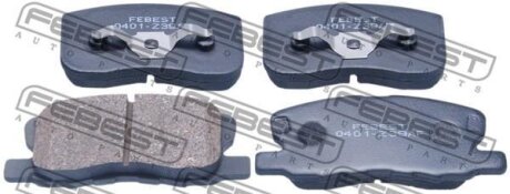 Купить КОЛОДКИ ТОРМОЗНЫЕ ПЕРЕДНИЕ (MITSUBISHI) FEBEST 0401Z39AF (фото1) подбор по VIN коду, цена 911 грн.
