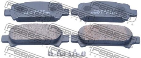 КОЛОДКИ ТОРМОЗНЫЕ ЗАДНИЕ (SUBARU IMPREZA G11 2000-2007) FEBEST 0801-G10R