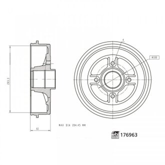 Гальмівний барабан FEBI BILSTEIN 176963