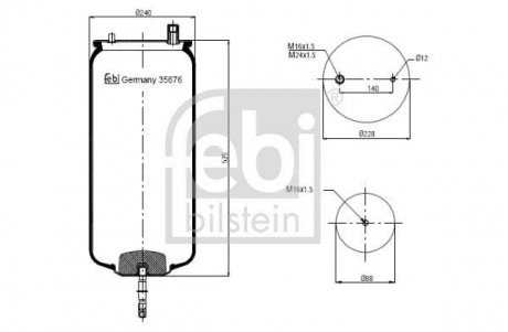 Купить Пневмоподушка FEBI BILSTEIN 35676 (фото1) подбор по VIN коду, цена 2924 грн.