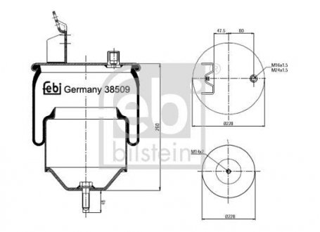 Пневмоподушка FEBI BILSTEIN 38509