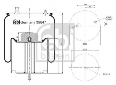 Пневмоподушка FEBI BILSTEIN 39847