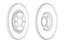 Диск тормозной Citroen Berlingo, Peugeot Partner, Citroen C3, C2, C-Elysee, C4 FERODO ddf1000