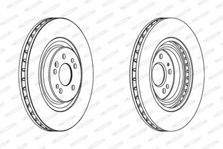 Купить Тормозной диск Mercedes M-Class FERODO ddf1085c-1 (фото1) подбор по VIN коду, цена 3409 грн.