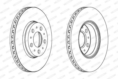 Гальмівний диск Volvo S80, V70, S60, XC70 FERODO ddf1163c