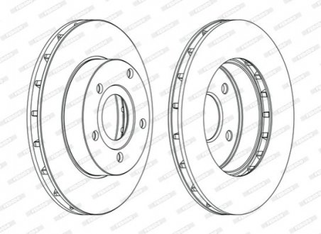 Купить Диск тормозной Jeep Cherokee, Grand Cherokee FERODO ddf1169c (фото1) подбор по VIN коду, цена 2413 грн.