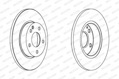 Купити Диск гальмівний Mercedes W169 FERODO ddf1219c (фото1) підбір по VIN коду, ціна 1755 грн.