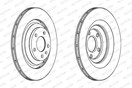 Диск тормозной Audi A7, A6, A8, A5, A4, Q5, Q7, Volkswagen Touareg FERODO ddf1240c