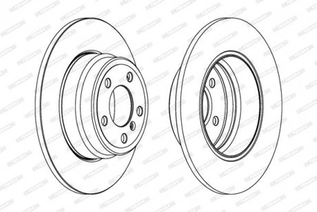 Тормозной диск BMW X5 FERODO ddf1255c-1