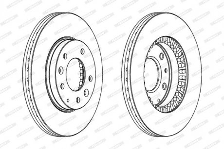 Гальмівний диск Mazda 626, 323, 6 FERODO ddf1278c