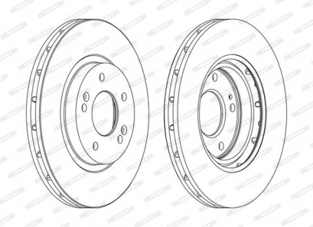 Гальмівний диск Mitsubishi ASX, Hyundai Santa Fe, Tucson, Mitsubishi Outlander FERODO ddf1292c