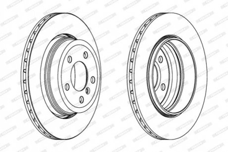 Купити Гальмівний диск BMW X3 FERODO ddf1297c-1 (фото1) підбір по VIN коду, ціна 2833 грн.