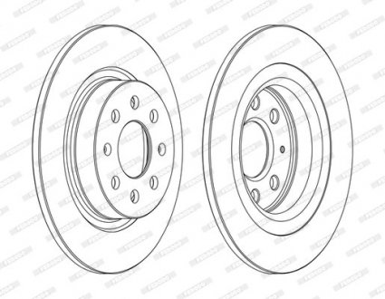 Купити Диск гальмівний Fiat Punto, Grande Punto, Opel Corsa FERODO ddf1299c (фото1) підбір по VIN коду, ціна 1456 грн.