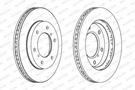 Диск тормозной Mitsubishi Pajero FERODO ddf1384c