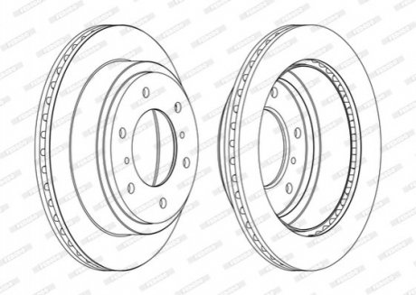 Диск тормозной Mitsubishi Pajero FERODO ddf1385c