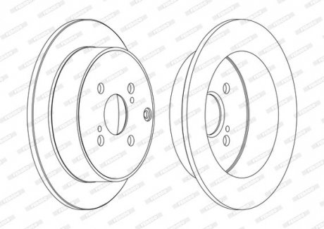 Тормозной диск Toyota Corolla FERODO ddf1409c