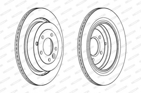 Купити Гальмівний диск Land Rover Discovery, Range Rover FERODO ddf1433c-1 (фото1) підбір по VIN коду, ціна 2900 грн.