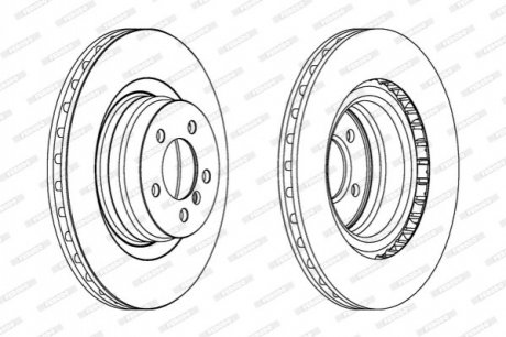 Диск тормозной Land Rover Range Rover FERODO ddf1435c-1