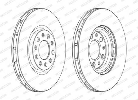 Гальмівний диск Alfa Romeo 159, Brera FERODO ddf1451c