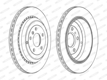 Купити Гальмівний диск Mercedes W251, GL-Class, M-Class FERODO ddf1531c (фото1) підбір по VIN коду, ціна 4762 грн.