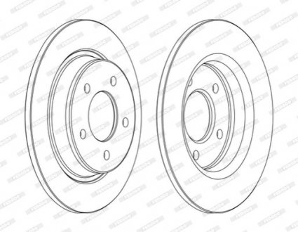 Тормозной диск Mazda 5, 3 FERODO ddf1546c