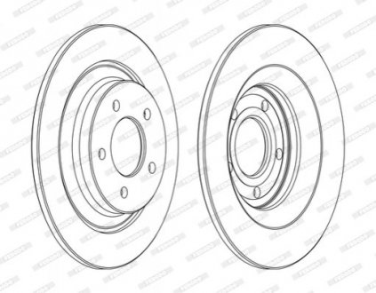 Купити Диск гальмівний Mazda 5 FERODO ddf1547c (фото1) підбір по VIN коду, ціна 1616 грн.