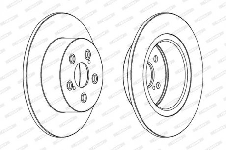 Диск гальмівний Toyota Avensis FERODO ddf1556c