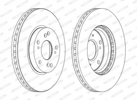 Купить Тормозной диск Honda Accord FERODO ddf1557c (фото1) подбор по VIN коду, цена 2395 грн.