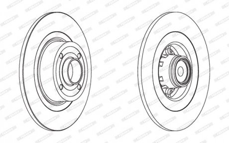 Гальмівний диск з підшипником FERODO ddf15701