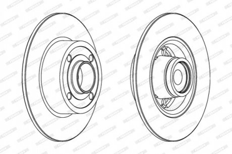 Гальмівний диск з підшипником FERODO ddf1571-1
