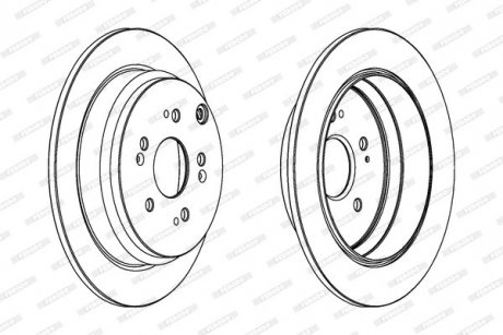 Тормозной диск FERODO ddf1608c