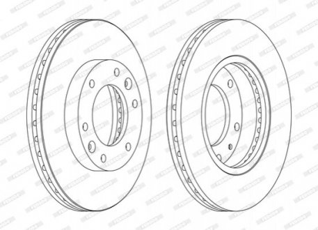 Диск тормозной KIA Carnival FERODO ddf1612c