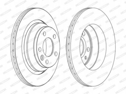 Диск тормозной Volkswagen Touareg, Multivan, Transporter FERODO ddf1698c