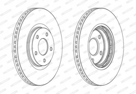 Диск тормозной FERODO ddf1724c